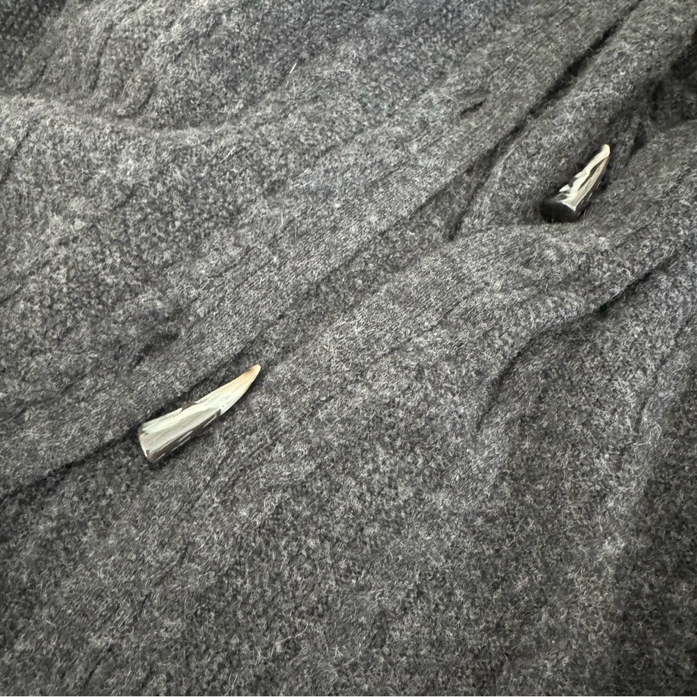 Woo Shanghai Luxury Brand Cashmere Scarf Wrap ,Shawl ,Cape, Chorcoal Gray - Picture 9 of 16